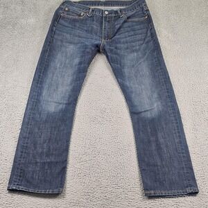 Levis 513 Jeans Mens 36x32 Blue Slim Straight Denim Pants Medium Wash Casual